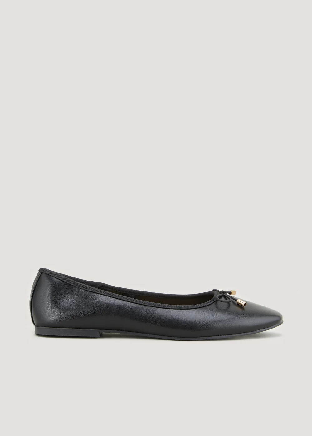Black Square Toe Ballet Flats - Size 3 Image 1