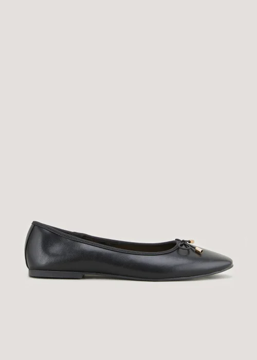 Black Square Toe Ballet Flats - Size 3 Image 1