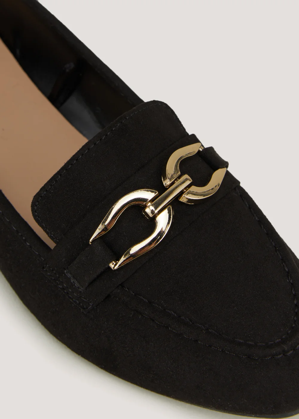 Black Metal Bar Ballet Loafers - 3 Image 2