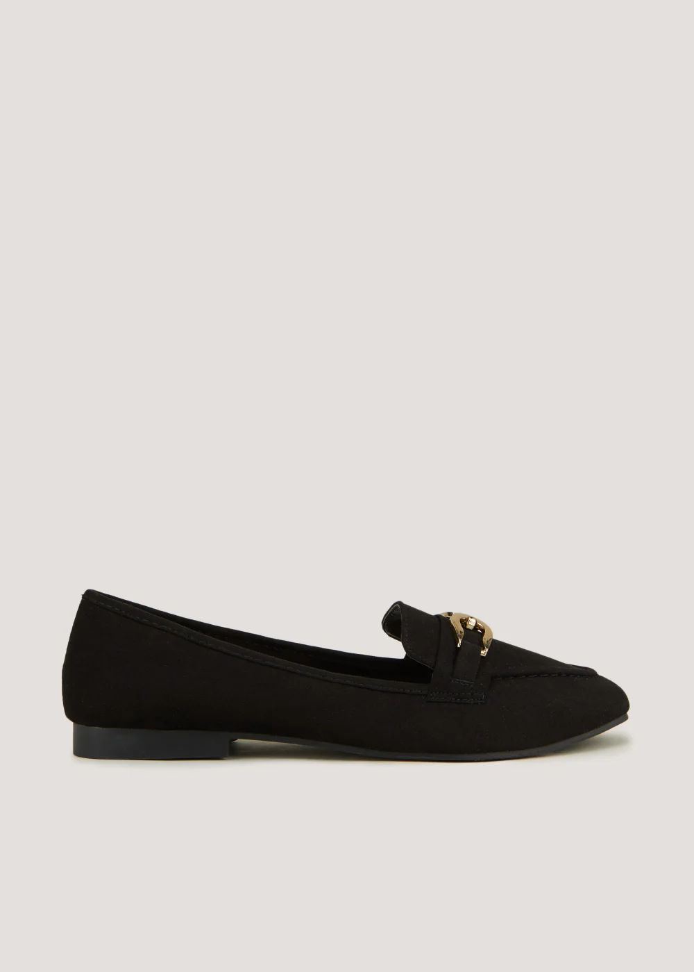 Black Metal Bar Ballet Loafers - 3 Image 1