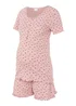 Mamalicious Maternity Pink Floral Short Pyjama Set - S - UK 8 Image 1