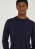 Navy Soft Touch Crew Neck Jumper - Small Image 4