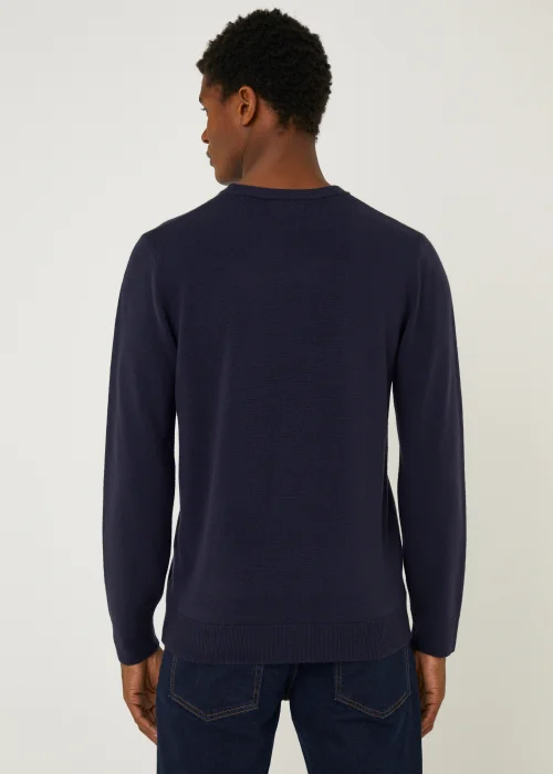 Navy Soft Touch Crew Neck Jumper - Small Image 2