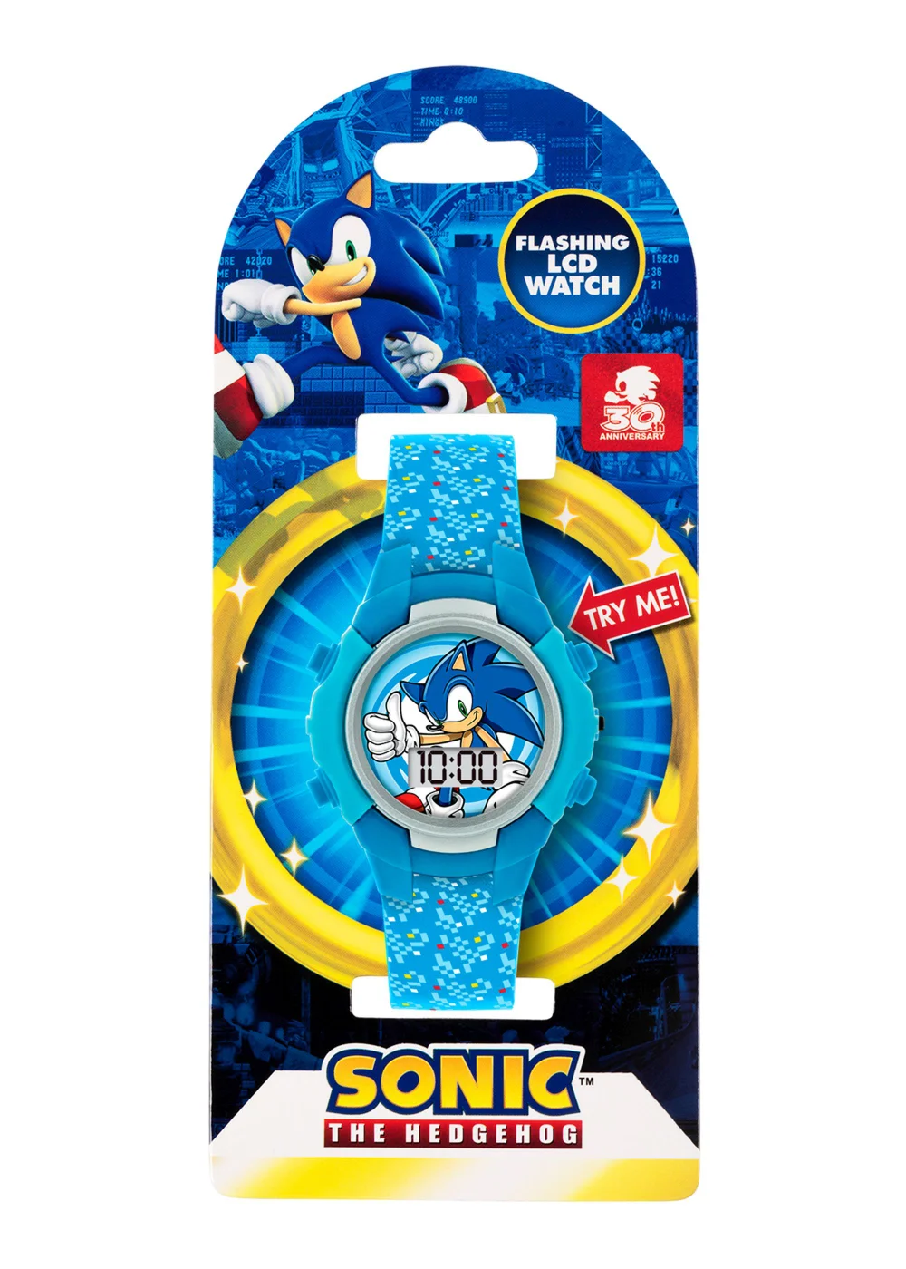 Kids Blue Sonic the Hedgehog Flashing Watch (One Size) - One Size Image 2