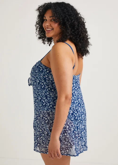 Papaya Curve Navy Tie Front Swim Dress - 22 Image 3