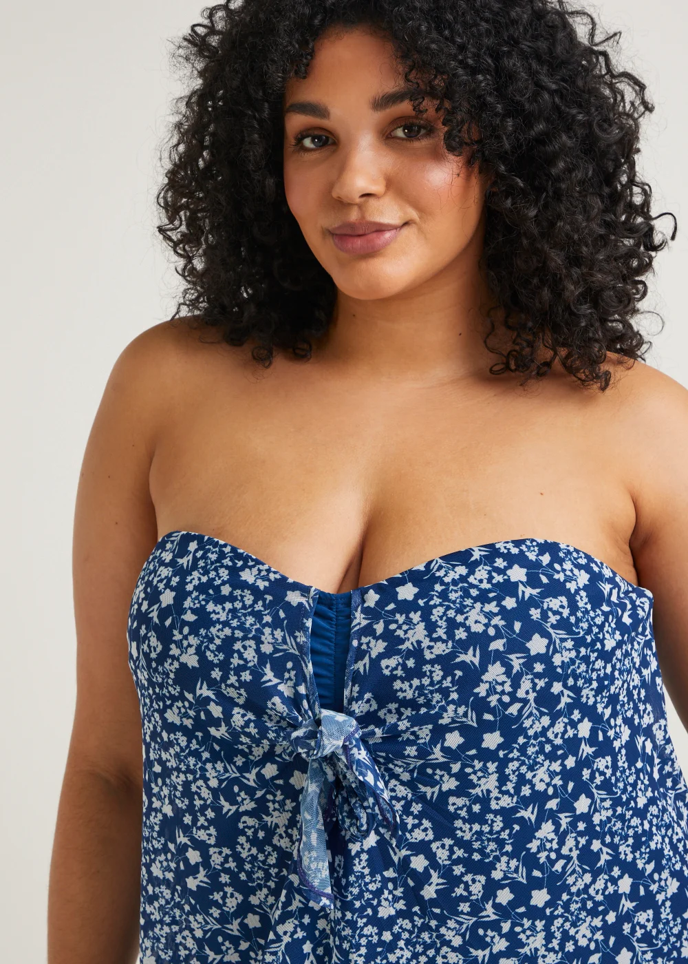 Papaya Curve Navy Tie Front Swim Dress - 22 Image 2