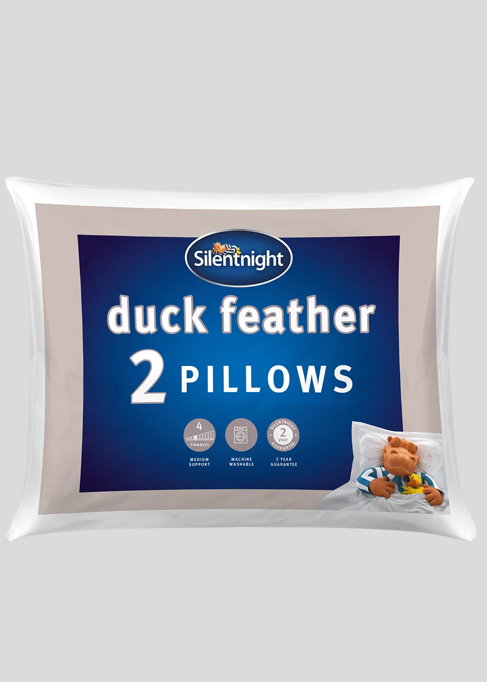 Silentnight Duck Feather Pillow Pair - One Size Image 1