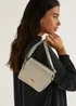 Silver Mini Lock Crossbody Bag - One Size Image 2