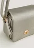Silver Mini Lock Crossbody Bag - One Size Image 4