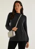 Silver Mini Lock Crossbody Bag - One Size Image 1