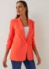 Et Vous Orange Ruched Sleeve Blazer - 8 Image 1