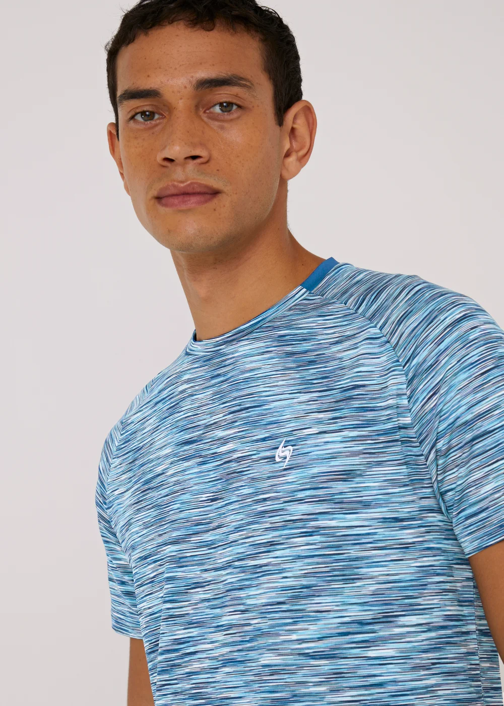 Souluxe Cobalt Blue Space Dye Sports T-Shirt - Small Image 4