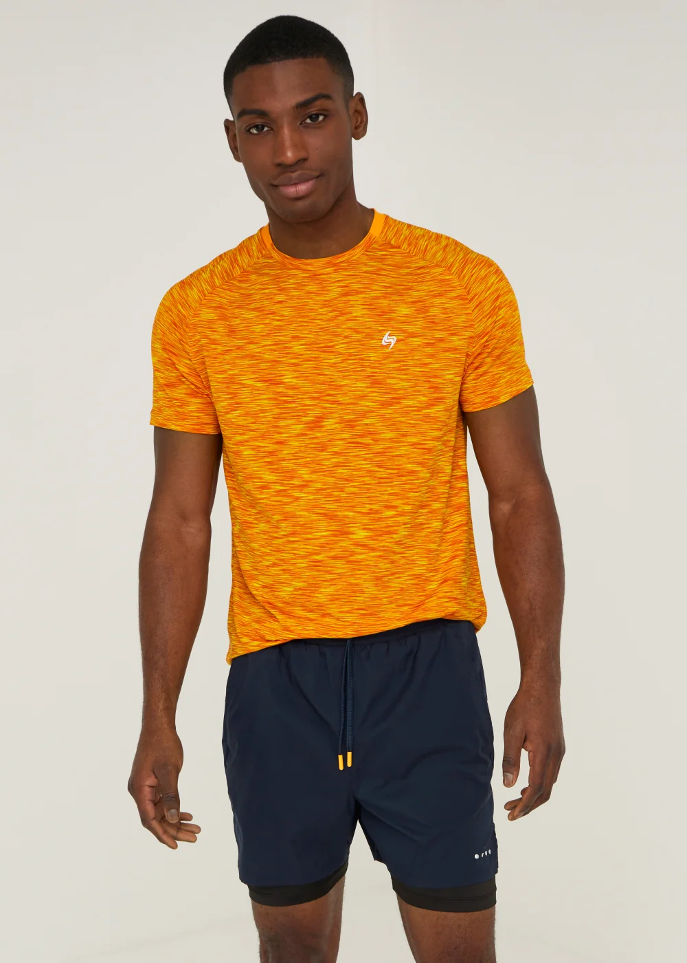 Souluxe Navy 2 in 1 Sports Shorts - S Image 1