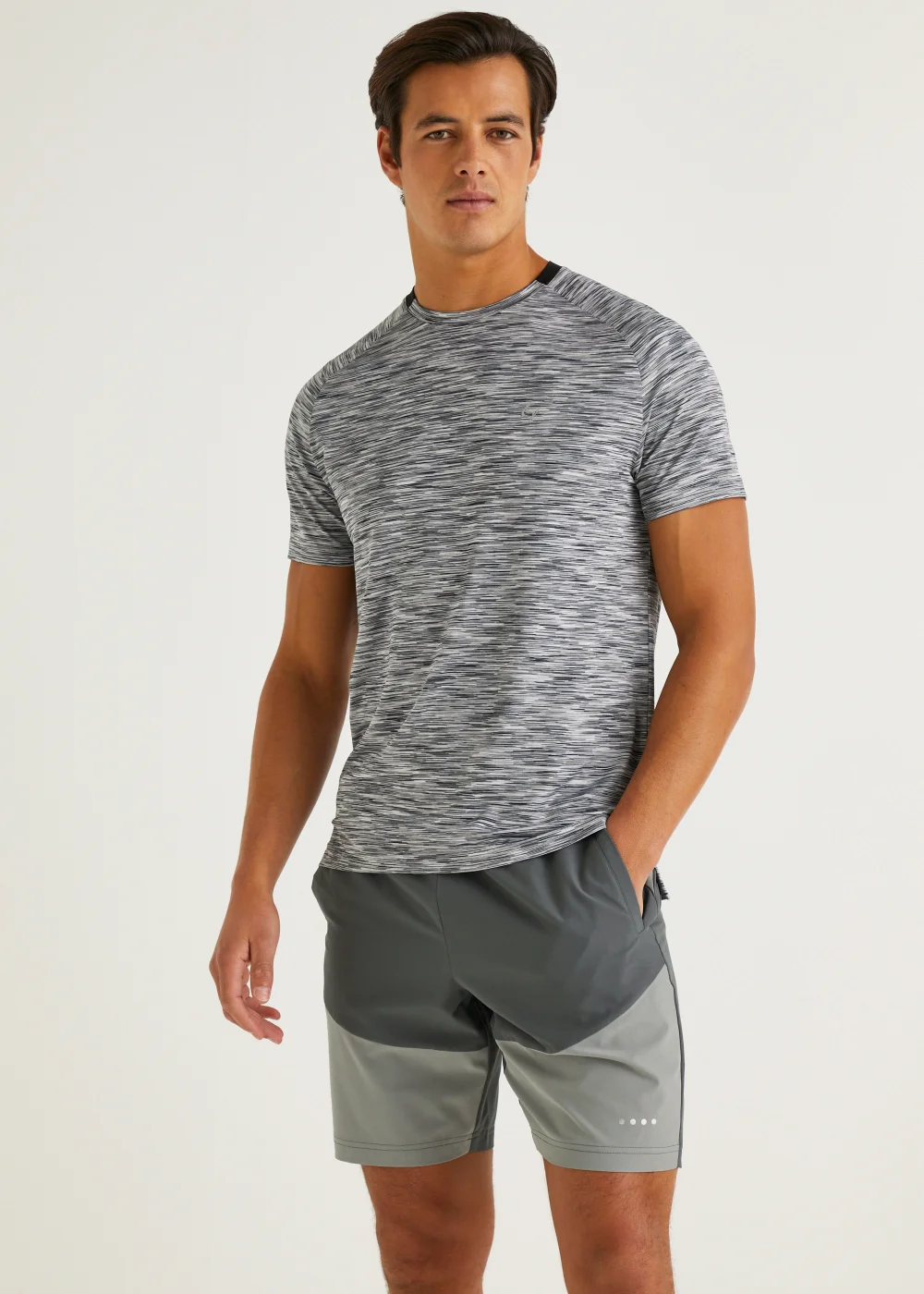 Souluxe Grey Panel Woven Sports Shorts - S Image 1