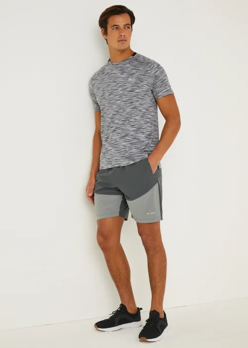 Souluxe Grey Panel Woven Sports Shorts - S Image 3