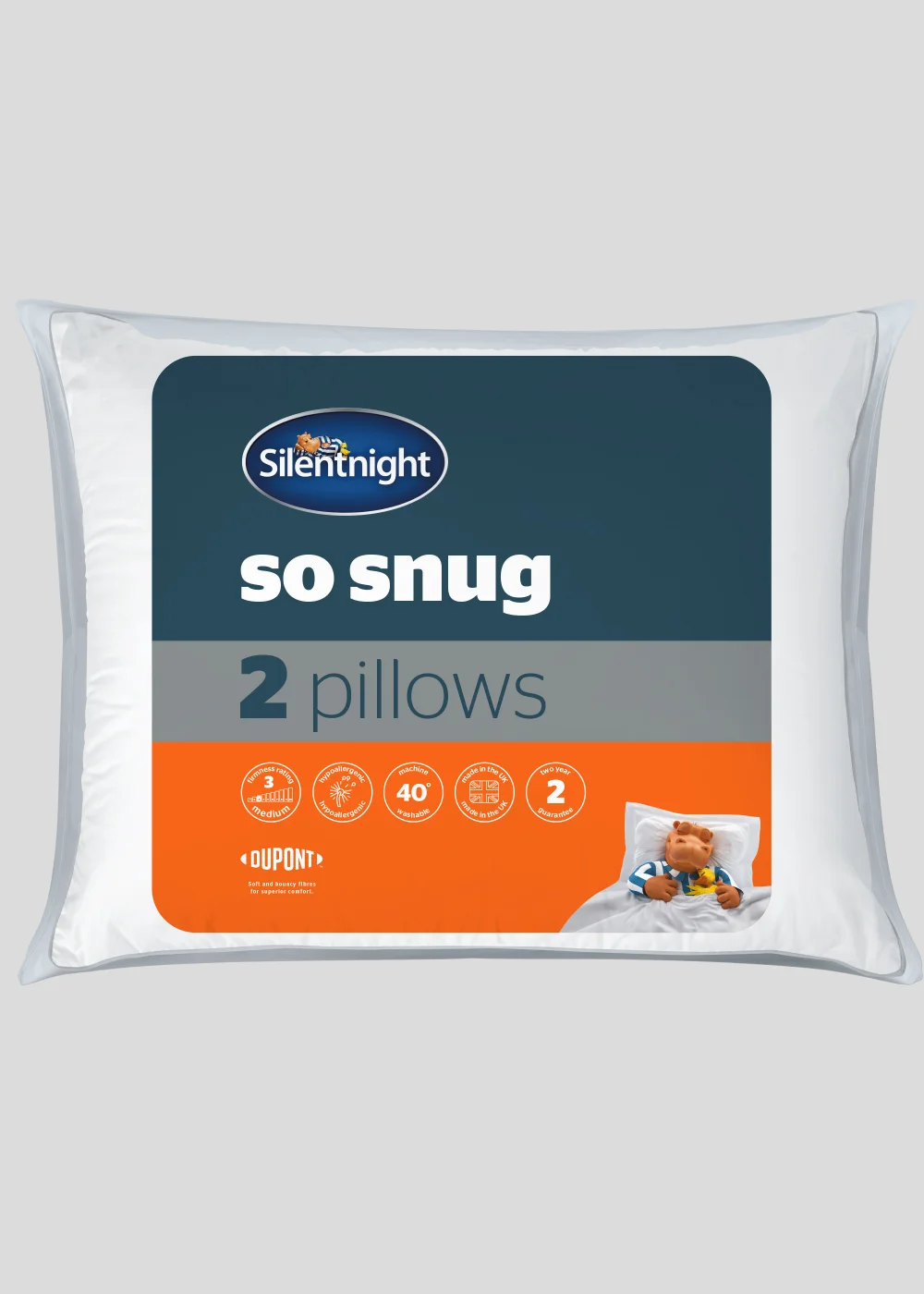 Silentnight White So Snug Pillow Pair - One Size Image 1