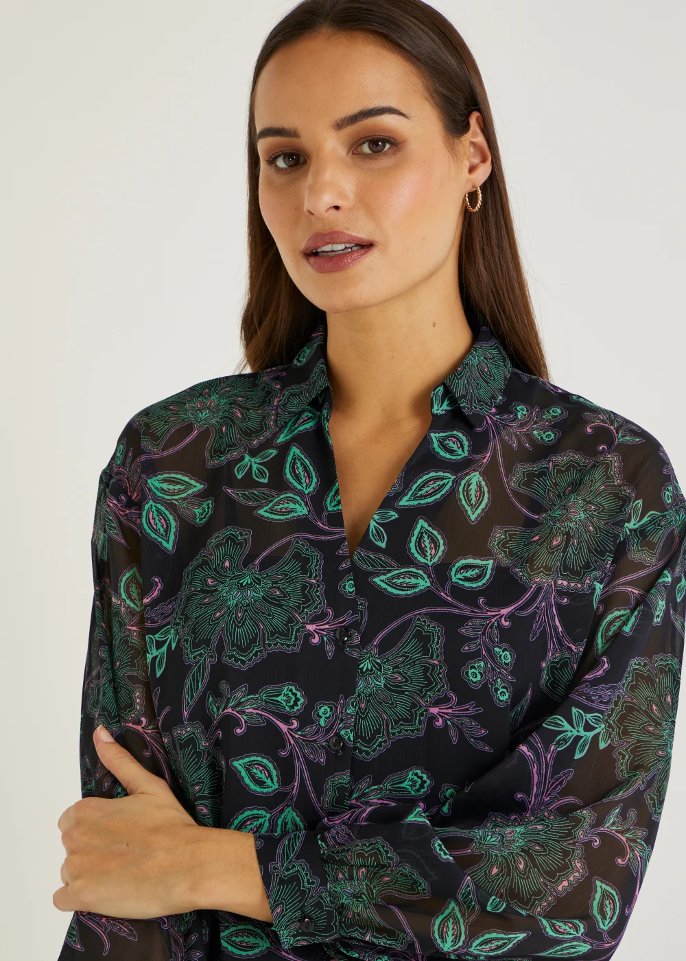 Et Vous Multicoloured Floral Print Blouse - 8 Image 5