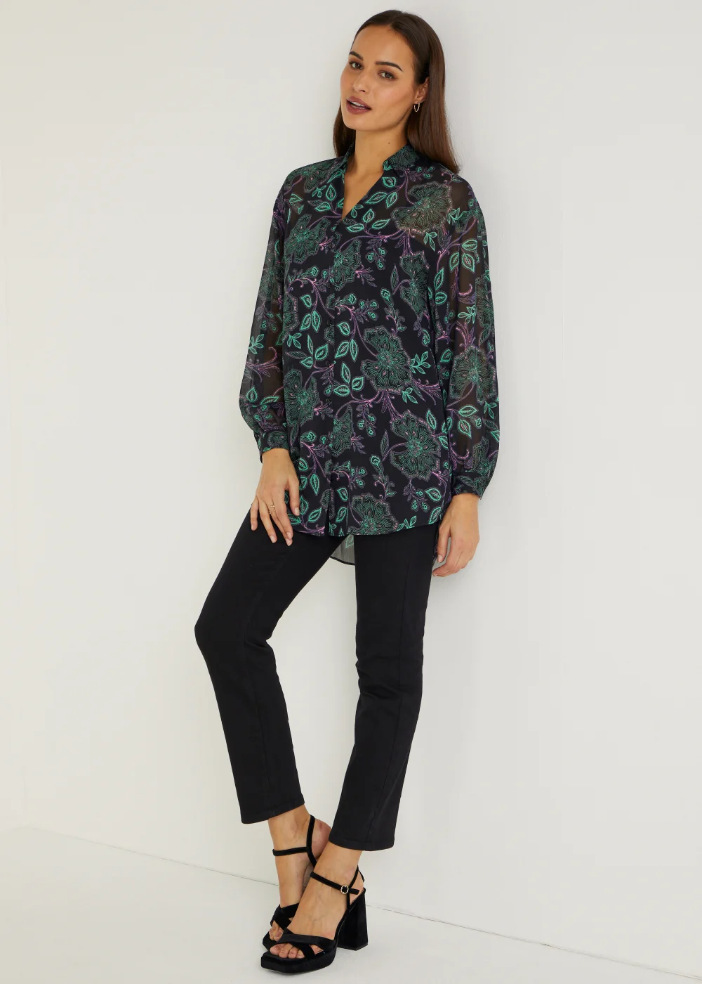 Et Vous Multicoloured Floral Print Blouse - 8 Image 2