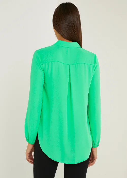 Et Vous Green Zip Blouse - Size 8 Image 4