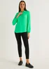 Et Vous Green Zip Blouse - Size 8 Image 3