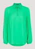 Et Vous Green Zip Blouse - Size 8 Image 5