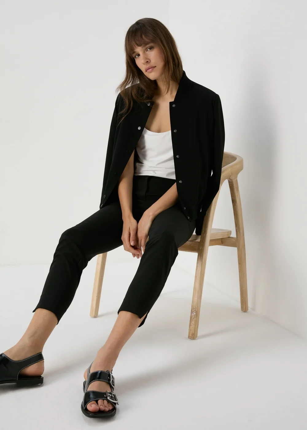 Et Vous Black Capri Trousers - 8 Image 4