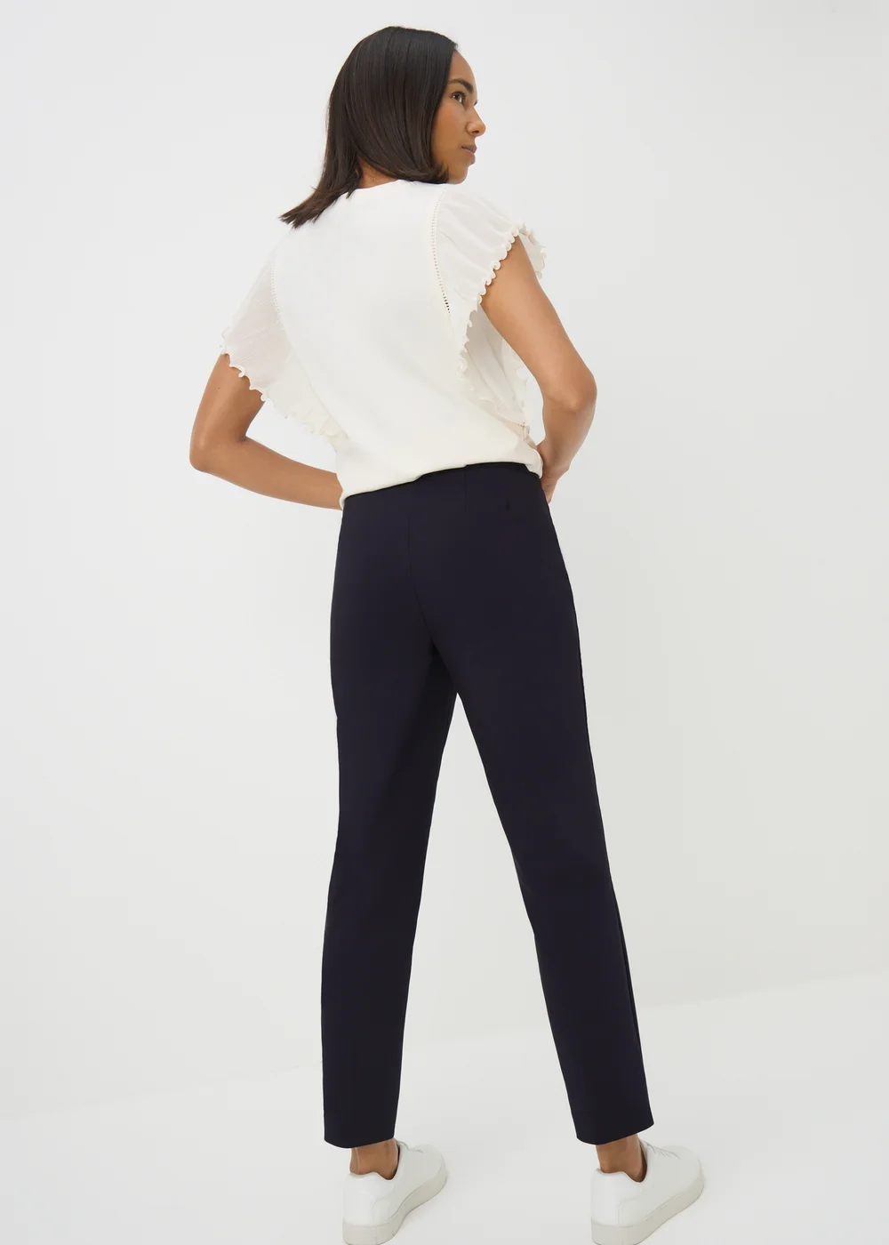 Et Vous Navy Capri Trousers - 8 Image 3