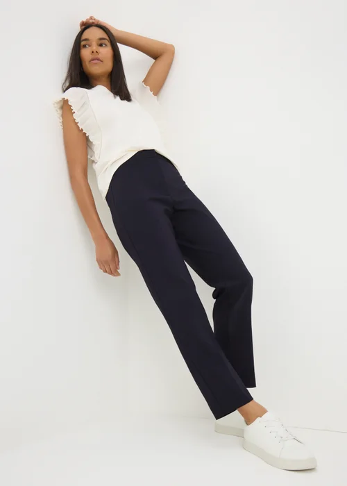Et Vous Navy Capri Trousers - 8 Image 1