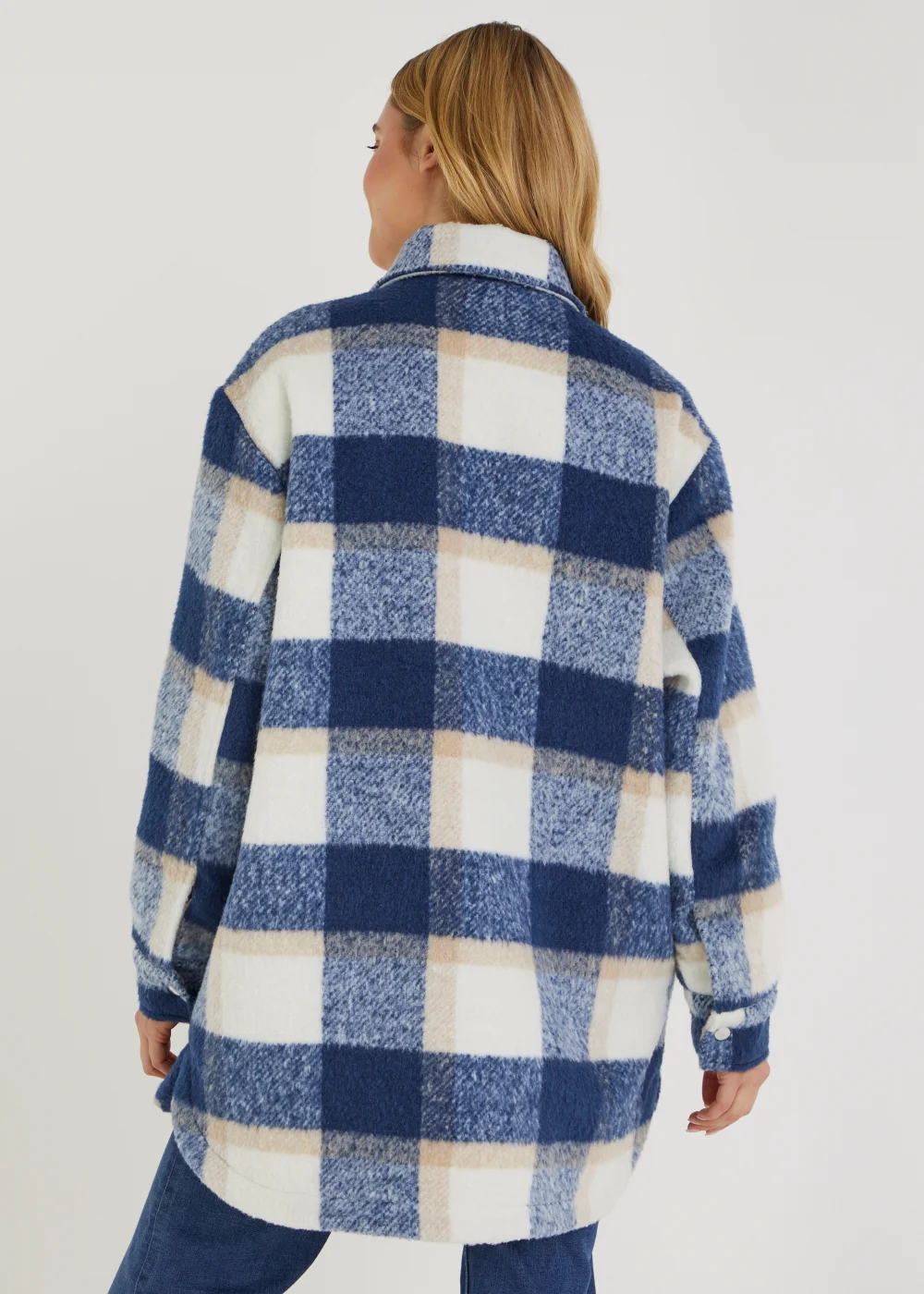 Blue Check Shacket - 8 Image 5