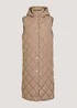 Stone Long Quilted Gilet - 8 Image 5