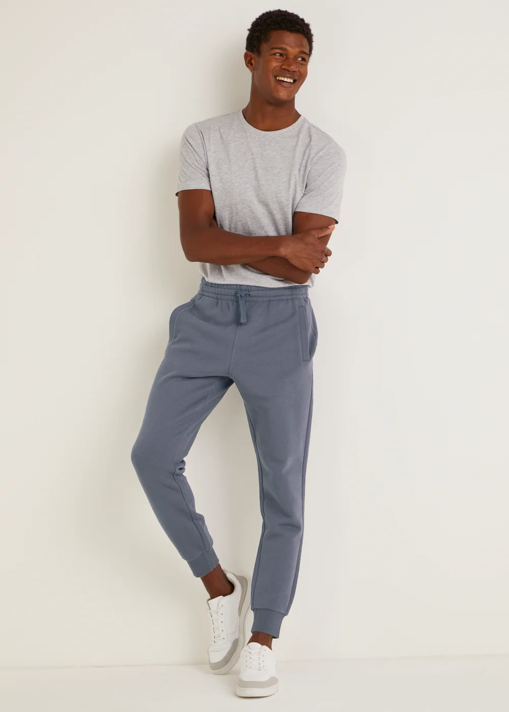 Blue Slim Fit Cuffed Joggers - Extra small Image 1