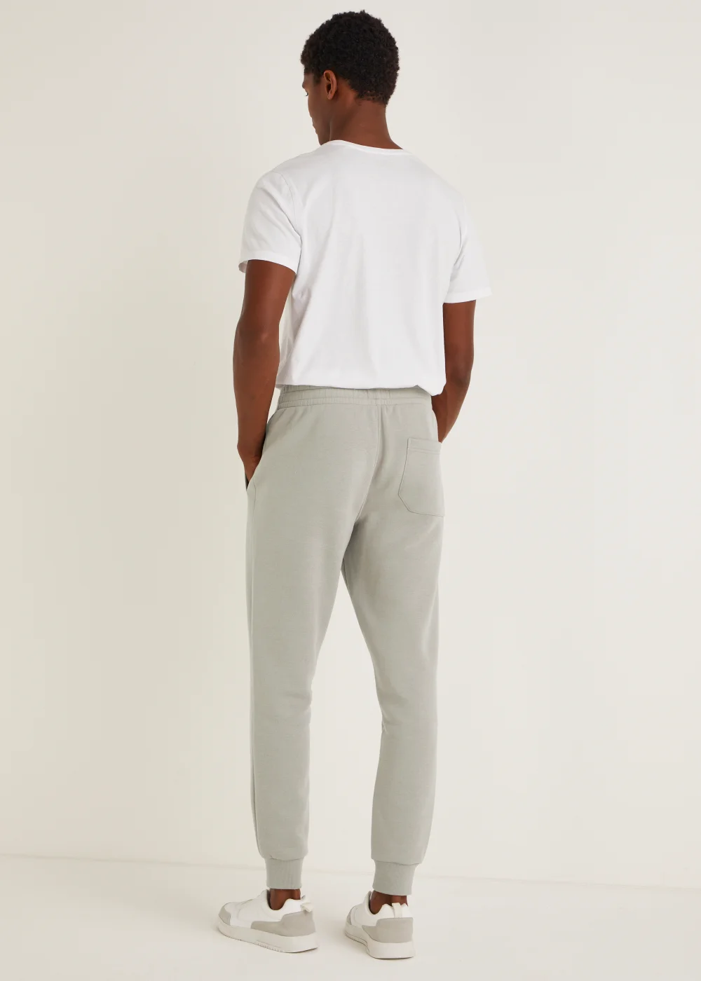 Cream Slim Fit Cuffed Joggers - Extra small Image 2