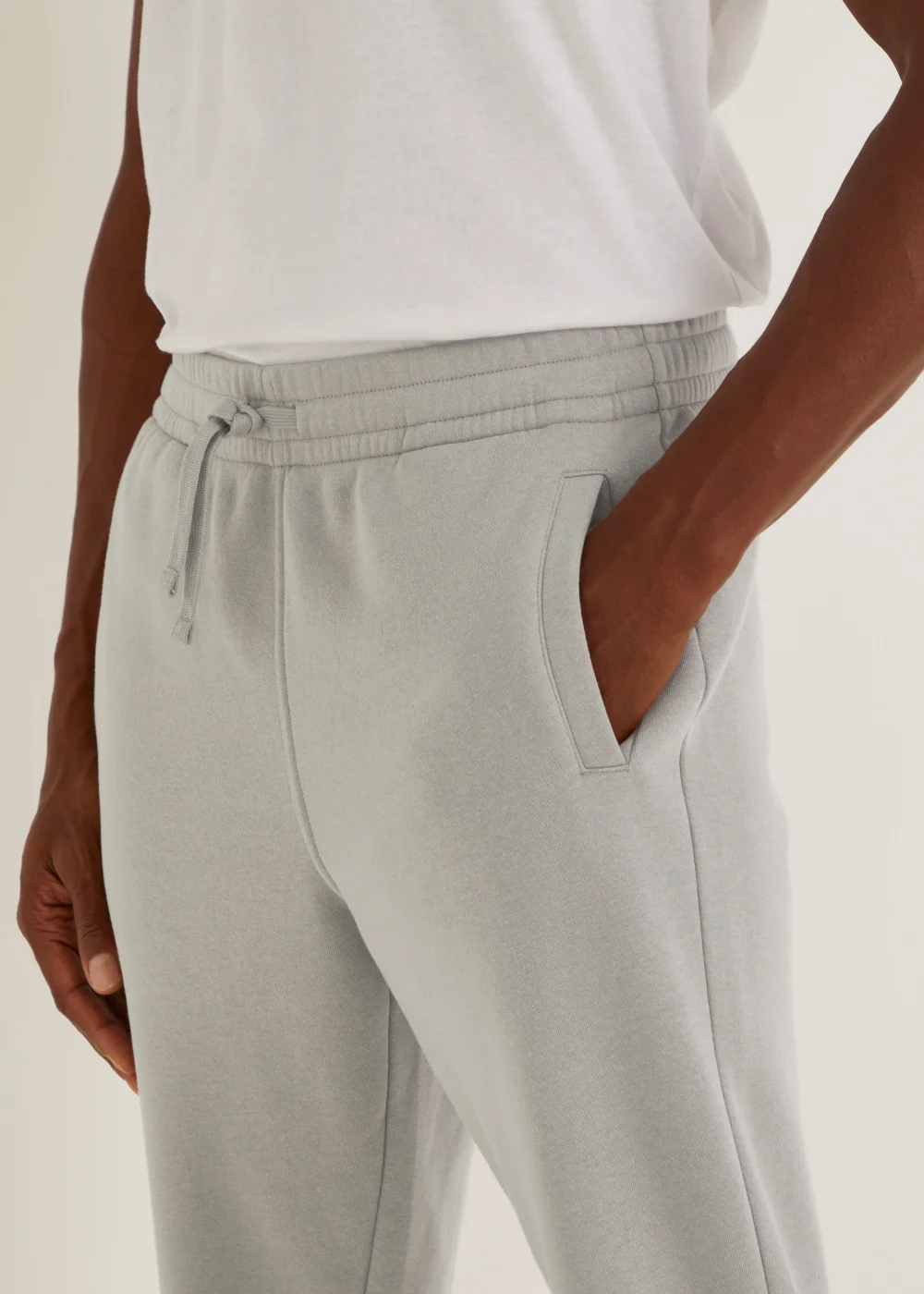 Cream Slim Fit Cuffed Joggers - Extra small Image 3