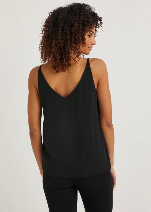 Black Essential Double Strap Cami Top - 8 Image 5