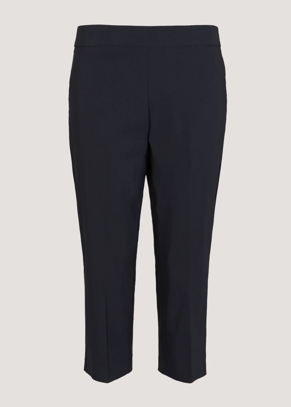 Navy Bengaline Cropped Trousers - Size 8 Image 4