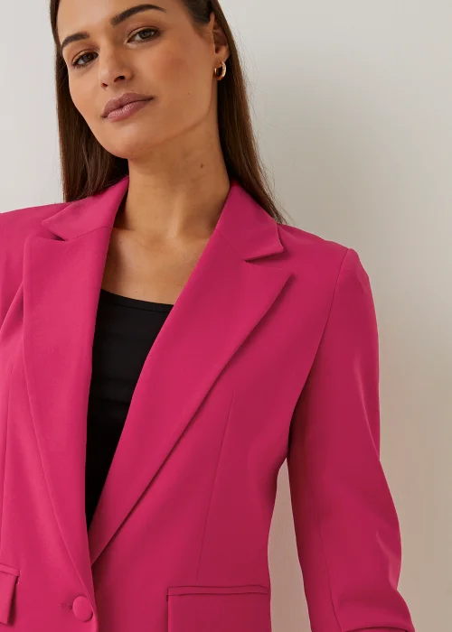 Et Vous Pink Ruched Sleeve Blazer - 8 Image 2