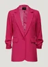 Et Vous Pink Ruched Sleeve Blazer - 8 Image 4