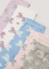 Kids 5 Pack Unicorn Ankle Socks (Younger 6 -Older 5.5) - Sizes 6 - 8.5 Image 2