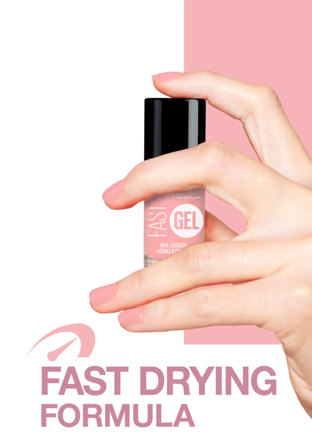 Maybelline Fast Gel Nail Varnish - Bit of Blush (7ml) Image 4