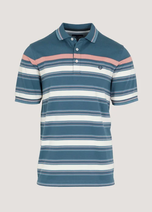 Lincoln Blue Stripe Oxford Polo Shirt - S Image 5