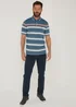 Lincoln Blue Stripe Oxford Polo Shirt - S Image 4
