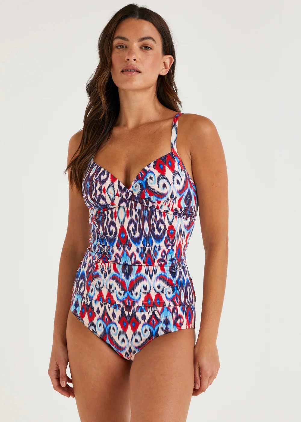 Multicoloured Tie Dye Shapewear Tankini Top - Size 10 Image 3