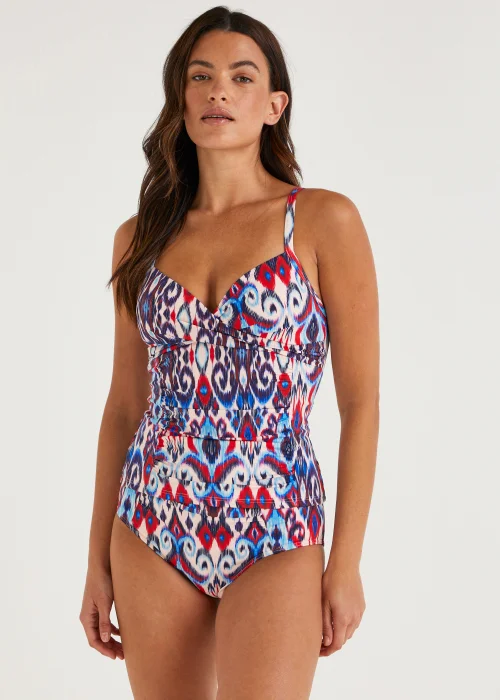 Multicoloured Tie Dye Shapewear Tankini Top - Size 10 Image 3