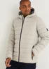 Taupe Hooded Packable Puffer Jacket - S Image 4
