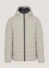Taupe Hooded Packable Puffer Jacket - S Image 3
