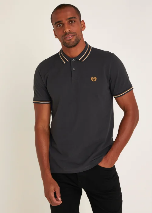 Black Tipped Polo Shirt - S Image 1