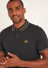 Black Tipped Polo Shirt - S Image 5