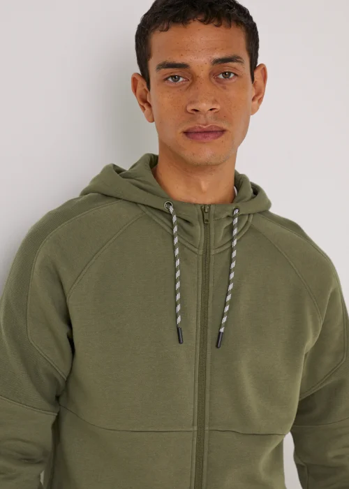 US Athletic Khaki Military Zip Up Hoodie - XS Image 2