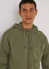 US Athletic Khaki Military Zip Up Hoodie - XS Image 2