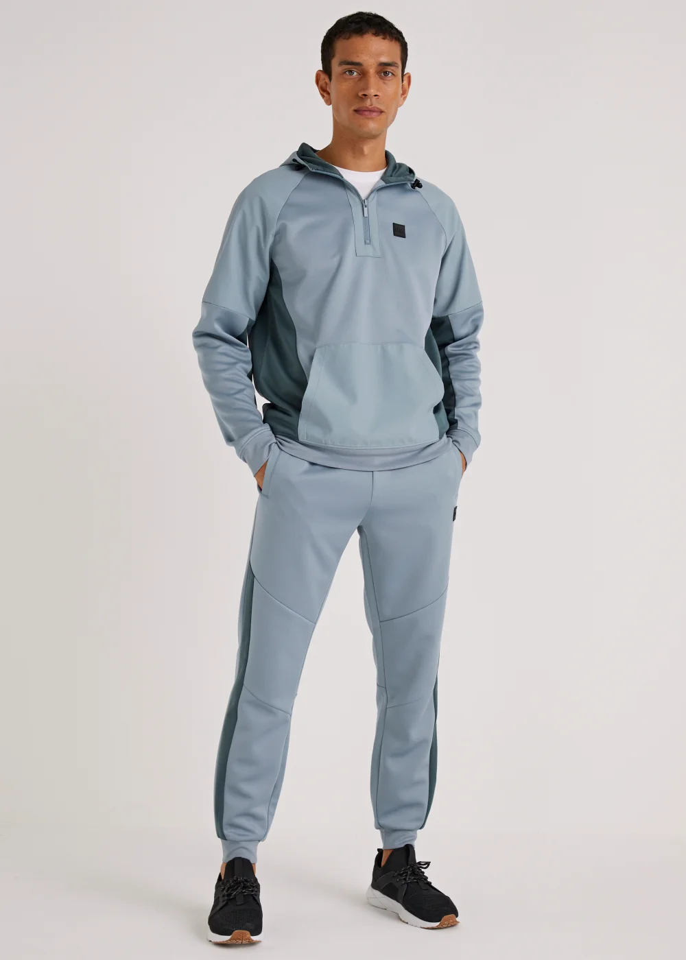 US Athletic Blue Urban Half Zip Up Hoodie - XS Image 2